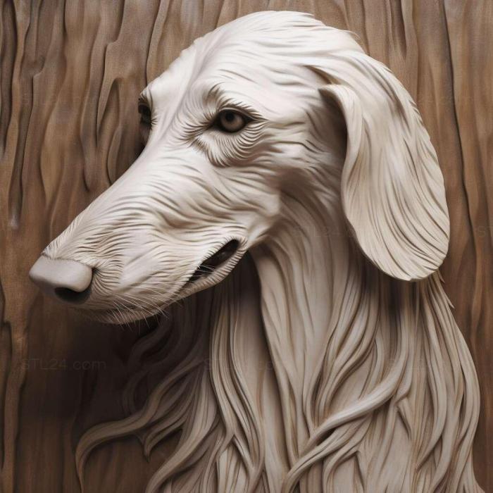 Nature and animals (st Saluki dog 2, NATURE_1078) 3D models for cnc